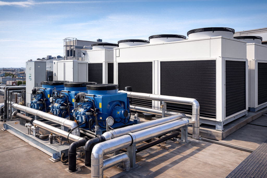 نظام تكييف وتبريد صناعي على السطح (1)